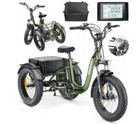 20""Tricycle cargo électrique pliable HIDOES ET1 - 750 W 48 V 20 Ah -40KM/H - Vert