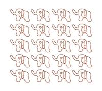 20 trombones mignons en forme d'éléphant | Trombones de processus de galvanoplastie en fer or Rose avec boîte de rangement pour la Classification des documents