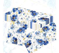 20 unités serviettes en papier jetables motif floral bleu poussiéré pour mariage fête réception mariée baby shower anniversaire dîner thé cuisine soirée cocktails