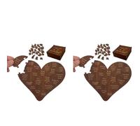 20 Valentines Reasons Why I Love You Hearts Wooden 2Set with Gift Box Romantic Heart Wooden Puzzle,Anniversary Wedding Gifts for Boyfriend, Girlfriend, Husband,Wife