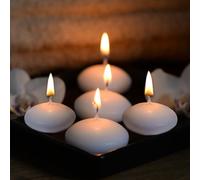 20 vingt bougies flottantes, White Candles, Suitable for Cylinder Vases, Weddings, Parties and Pool Centerpieces