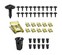 20 Vis, 10 Feuilles De Fer Et 10 Boucles en Plastique, Pièces Automobiles, Fixation des Vis, Utilisées pour Les Ailes, Panneaux Décoratifs, Pare-Chocs.