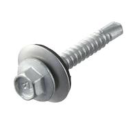 20 vis à toiture métallique de 38 mm tête hexagonale en acier au carbone avec joint raccordement 304, for bardage bois