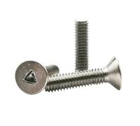 20 vis de sécurité à tête fraisée plate fendue triangulaire M2 M3 M4 en acier inoxydable A2-70 304(M2X5mm)