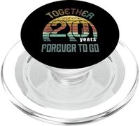 20 Wedding Anniversary for Couple Twenty Years of Marriage PopSockets PopGrip pour MagSafe