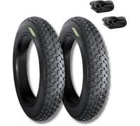 20 X 4.0 + Chambres À Air Paire De Pneus Chevilles Fat Bike Noir