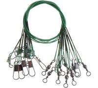 20 X 6"" Stainless Steel Fishing Line Clips With Swivels And Snap Buttons