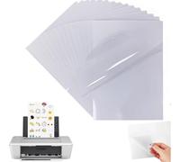 20 X A4 Printer Sticker Sheets, Transparent Printable Paper, Transparent Self Adhesive Sheets, For Inkjet And Laser Printers, 100% Transparent