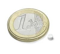 20 x Aimant rond Disque Ø 3 mm, hauteur 2 mm Néodyme N35 (NdFeB) Nickelé - tient 300 g - 20 pièces - Aimants ronds puissants, Disques magnétiques