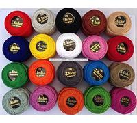20 x Ancre Perle boules de coton Taille 8 Assortis Basic 20 couleurs les plus Exigeantes