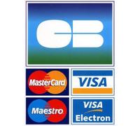 20 x Autocollant CB acceptée Voiture Mur Mural Boutique Hotel Taxi Carte bancaire Bleue visa sticker logo 1