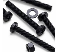 20 x boulons à tête cylindrique cruciforme noirs en polypropylène (PP), M5 x 40 mm, écrous et rondelles