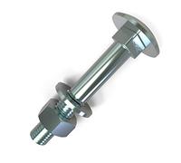 20 x Boulons M8 x 80 tête ronde collet carré Vis TRCC avec Écrou et Rondelle Longueurs 20-200mm choix: 20x M8x80