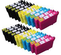 20 x Cartouche d'encre avec puce compatible Epson C13T12854010, T1285 pour imprimantes Stylus Office BX305FW, Stylus Office BX305FW Plus, Stylus S22, Stylus SX125, Stylus SX130, Stylus SX230