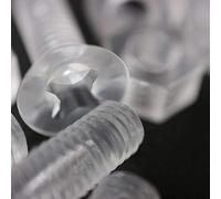 20 x écrous et boulons à tête croisée, matière plastique acrylique transparente, M8 x 40mm - Vis en plastique acrylique, acrylique vis à tête fraisée, transparente vis à tête fraisée