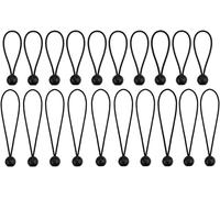 20 x Elastic Bungee Cords,Tarpaulin with Ball,Elastic Sandow for Gazebo,Tarpaulin,Camping,Tent,Curtain Harness Extension (20 cm and 15 cm)