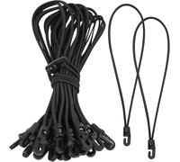 20 X Elastic Bungee Straps With Hooks,26 Cm Heavy Duty Elastic Tensioner With Hooks,Tensioner Tarpaulin Bicycle,Rubber Tensioner Luggage Tensioner For Camping Fixing Tarpaulins Nets