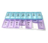 50x EWANTO Boîte à Médicaments Pilule 7 Jours le Matin Soir 14 Compartiments