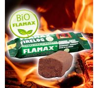 20 X FLAMAX BRIQUET DE CHEMINÉE 0,9 KG 100% BIOLOGIQUE