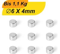 20 x plaque magnétique néodyme aimant rond super aimant fort petits aimants plats aimants 6x4