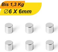 20 x plaque magnétique néodyme aimant rond super aimant fort petits aimants plats aimants 6x6
