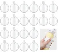 20 x Rattle Toy Accessories,Squeaky Whistles,35 mm Plastic Squeaker Bell,Toy Noise Maker,Replacement Toy for Dogs or Babies (Clear)