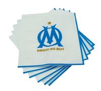 20 x serviette jetable OM - Collection officielle Olympique de Marseille - 33 cm