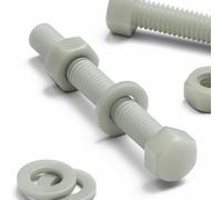 20 x tête en super nylon, Hexagonale renforcé de fibre de verre, M6 x 70mm, écrous et boulons en plastique, rondelles