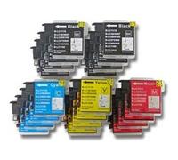 20 x vhbw cartouches pour imprimante en lot pour brother DCP-J140W, brother MFC-J220 etc. G