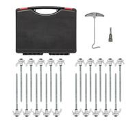 20 X Vis Hareng 20cm & Valise Adaptateur Heringzieher Erdnägel Tente Heringset