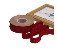 20 Yards 2.5/4cm Camellia Relief Flower Wave Ribbon For Wrapping Bouquets Bow Hair Ornaments DIY Crafts Wedding Decoration(Red,Wide-4cm)