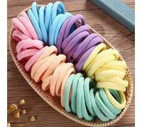 200/10 pièces Élastiques à cheveux hauts de 4 cm/1,57 pouces tout-aller rose, violet, jaune, bleu pour femmes, couleurs mélangées au hasard, , polyvalents, élégants, simples, minimalistes, convenant p