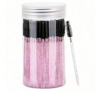 200/100/50/10 pièces Brosse à cils, Brosse à mascara à cils (avec boîte de rangement), Brosse à sourcils jetable flexible, Brosse à extension de cils, Brosse à sourcils, Brosse à huile de ricin (poudr
