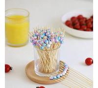 200/100/50/20/10 pièces/set Piques à nourriture dégradés bleu et rouge de 4,7 pouces, brochettes à fruits, piques à sandwich, bâtonnets pour fête, anniversaire, décoration de mariage, apéritif, cupcak