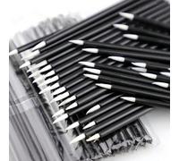 200/100/50 pièces Crayon eyeliner jetable, utilisé pour le tracé de l'eyeliner, des lèvres, des mises en évidence et des détails de maquillage, applicateur de pinceau de maquillage, tête de pinceau fi