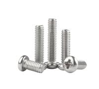 200/100/50pcs M1 M1.2 M1.4 M1.6 M1.7 M2 M2.5 M3 M3.5 M4 M5 304 vis à tête cylindrique à empreinte cruciforme en acier inoxydable(20mm,M5 (10pcs))