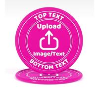 200-1000 Jetons de poker en plastique personnalisés, Jetons de boisson personnalisés avec votre propre logo, image et texte, impression recto-verso en couleur complète, jetons personnalisés pour bar