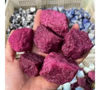 200-210g Red Corundum Stones Ruby Crystal Raw Gemstone Aquarium Home Decoration and DIY Jewelry Making Gemstone Stone