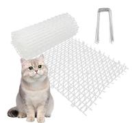 200 * 28cm Tapis Anti-Chat Tapis Anti-Chat avec Pointes Tapis de Jardinage en Plastique Dissuasion Réseau Anti-Chat avec 8 Chevilles Creuser Stopper Deterrent pour Animal Sauvage Répulsif de Pointes