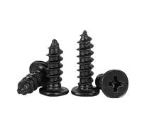 200-500 pièces M1.2 M1.4 M1.7 M2.6 M3 M3.5 M4 fer plaqué noir Zinc tête plate vis taraudeuse plate mince tête plate queue pointue bois(M1.4x4.5mm (500PCS))