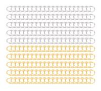 200 anneaux de saut en acier inoxydable, doubles anneaux ouverts, interfaces clés, anneaux ronds en fer, accessoires porte-clés bricolage, anneaux porte-clés