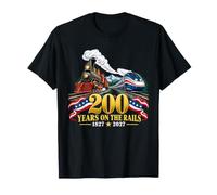 200 Ans sur Les Rails 1827 2027 Deux Trains T-Shirt