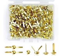 200 attaches parisiennes rondes (4,5 mm x 8 mm) pour scrapbooking, avec boîte de rangement.
