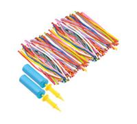 200 ballons à modeler colorés avec 2 pompes Pearl