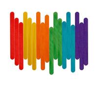 200 Bâtonnets de Glace en Bois Naturel Multicolor - Batonnet Bois 114x9mm pour Artisanat, Décoration et Abaisse Langue Baguette Bois Polyvalent, Idéal pour Bricolage et Épilation