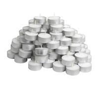 200 Bougies chauffe-plat non parfumée Paraffine Blanc GLIMMA combustion 4 heures