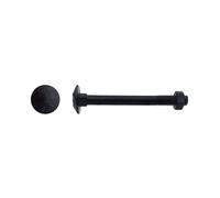 200 Boulons Tête Ronde Collet Carré TRCC 7 x 50 mm - DIN 603 - Zingué Noir - D-Work