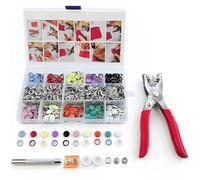 200 boutons-pression en métal de remplacement, pinces à main, sacs outils, ensemble d'attaches for, Kit magasin et ménage