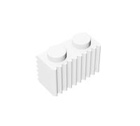 200 Briques 1x2 avec rainures, compatibles avec Lego, Couleurs :Blanc
