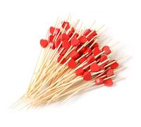 200 Brochettes Snack, Brochettes De Fruits Décoratives En Forme De Coeur, Brochettes Cocktail, Cure-Dents Cocktail, Brochettes Amour